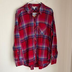 Orvis Women’s Red Plaid Button-Up Shirt hiking camping outdoors size XXL NWT